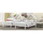 Lit plateforme simple double avec tête de lit en forme de maison et table de chevet intégrée-1859040836