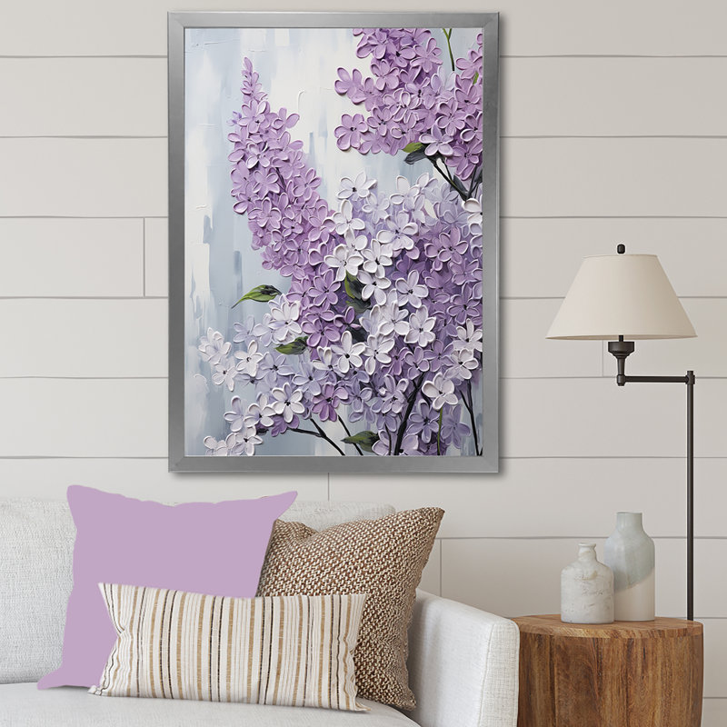 Beautiful Lilac Dreamscape VI sur impression sur toile, H 20 po x l 12 po x P 1 po, Cadre simple argenté