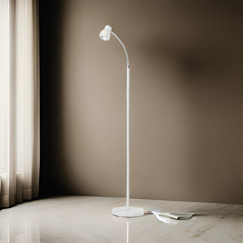 Lampe sur pied arquée 48 po Alaric, Blanc