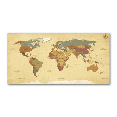 Political Map - Wrapped Canvas Print