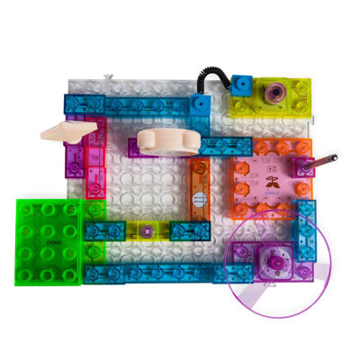 Ensemble de blocs de construction électroniques avec circuits 44 lumières Lectrix