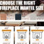 Rustic Wood Fireplace 48-Inch Floating Shelf Solid 9-Inch Thickness Modern Design 50-Lbs Static Load Invisible Bracket-838442513