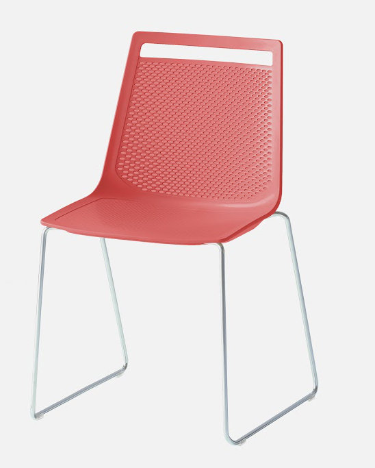 Chaise d'invité Akami, rouge
