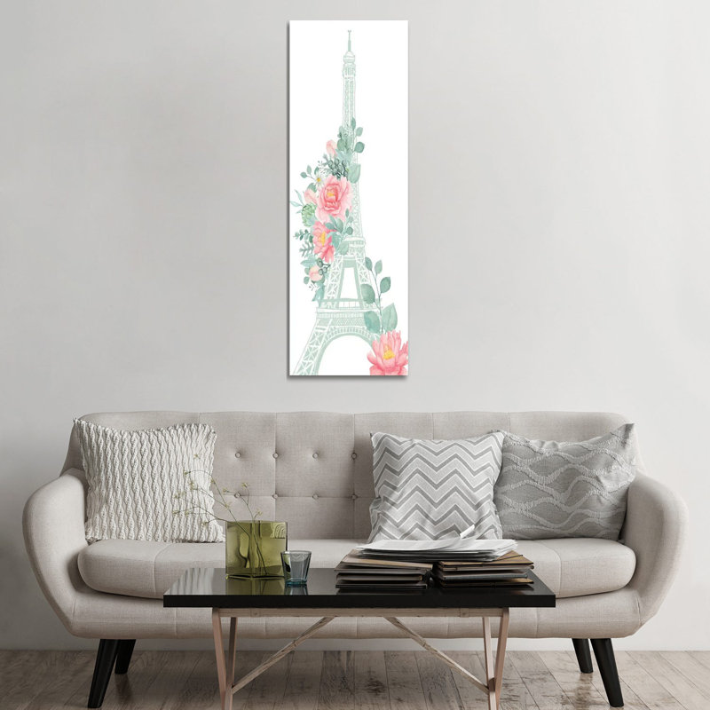 Mint Paris I 1 Piece Wrapped Canvas Panoramic Wall Art, 152.4 cm H x 50.8 cm W x 1.91 cm D