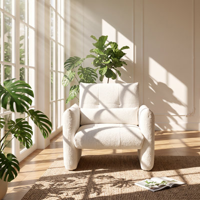 Upholstered 33.86 " Boucle Sofa