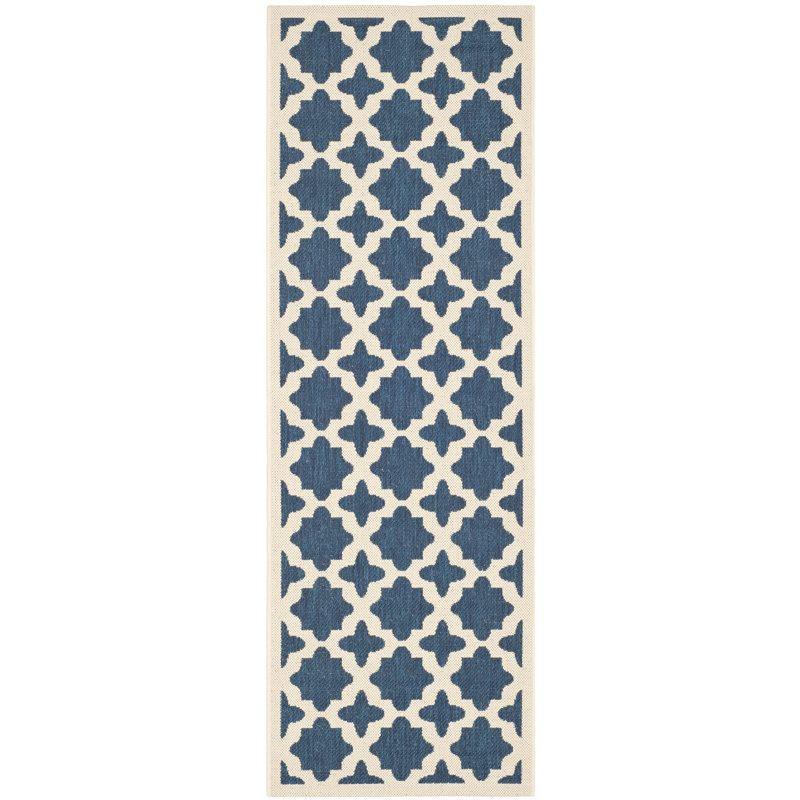 Herefordshire Performance Geometric Indoor/Outdoor Area Rug, Runner 2'3" x 14'