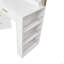 Commode blanche moderne à 8 tiroirs pour la chambre à coucher - Vaste commode de rangement, robuste et sécuritaire (commode)
