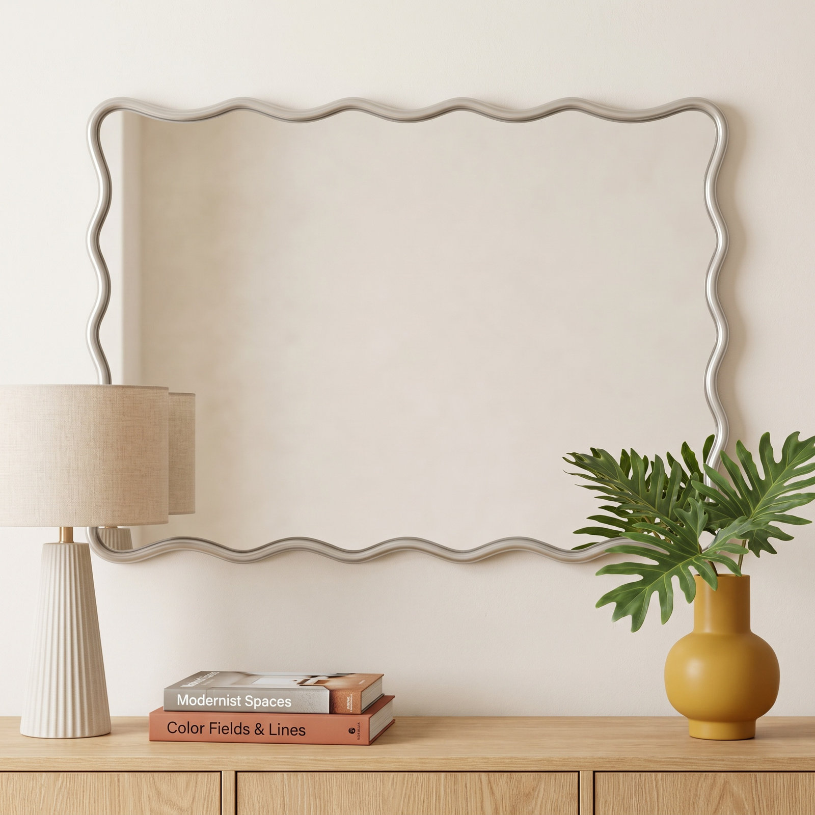 Angelo Rectangle Mirror, Nickel