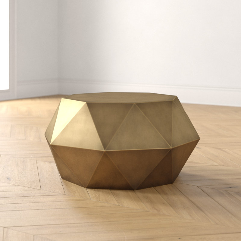 Almudena Coffee Table, Light Copper