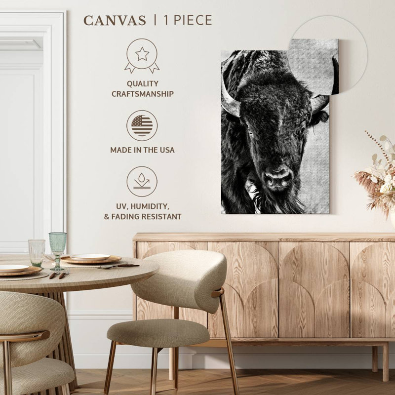 Brampt Buffalo Portrait, 24" H x 16" W