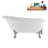 58" Streamlin Clawfoot Tub,Tray,Drain, Clawfeet-101628925-102219866
