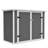 Horizontal Outdoor Storage Shed with Ramp & Hydraulic Lid
