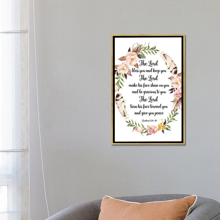 Bless international The Lord Bless You And Keep You, Numbers 6:24-26 Framed  by Eden Printables Textual Art