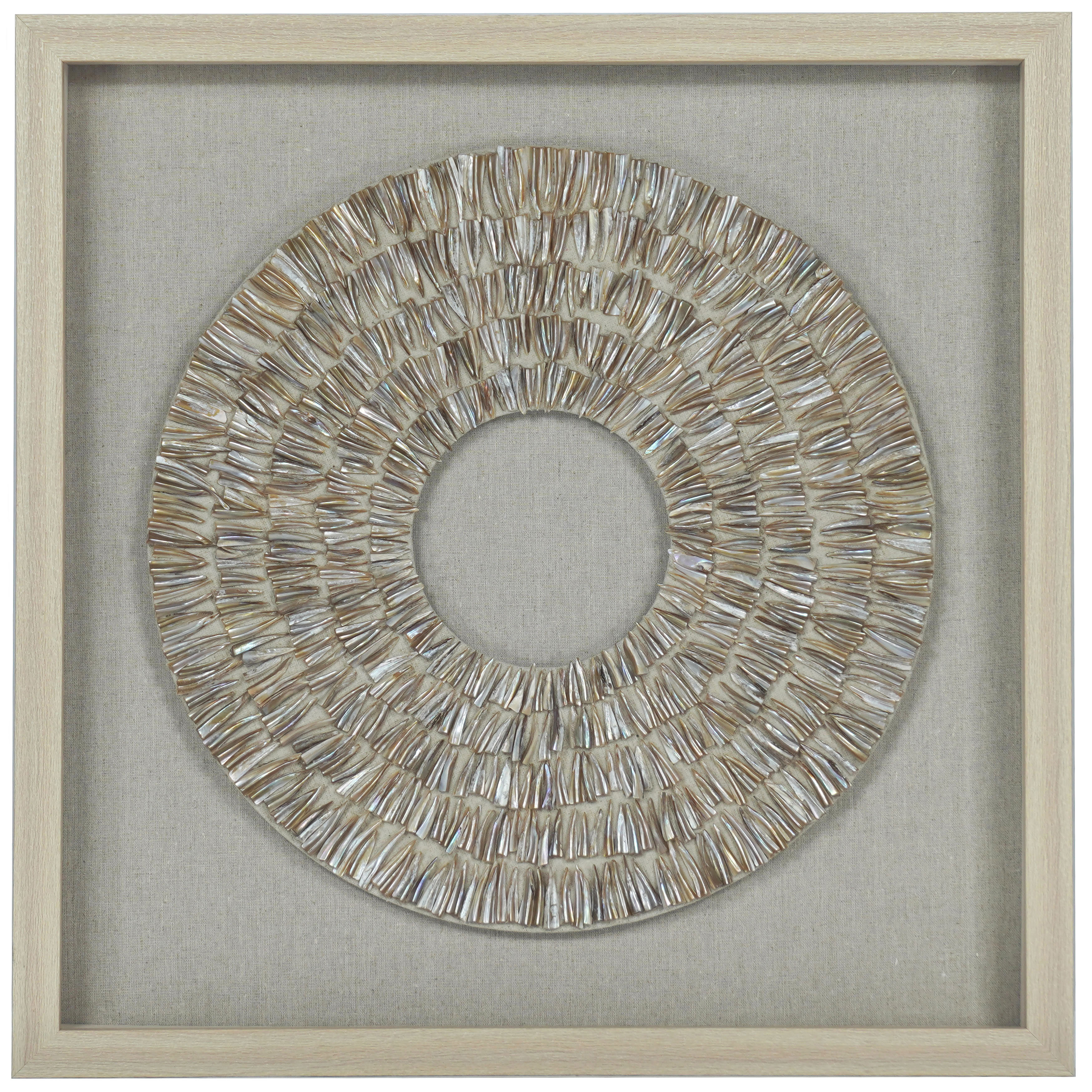 Dakota Fields Pearl Oyster Shell Shadow Box Wall Décor & Reviews ...