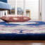 Tapis bleu marine / ivoire en laine touffeté à la main Couran-1057695907