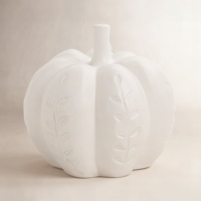 Ceramic Pumpkin Holiday Accent
