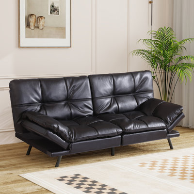 Oppelo 71'' Upholstered Convertible Sofa, Twin Sleeper Sofa Bed