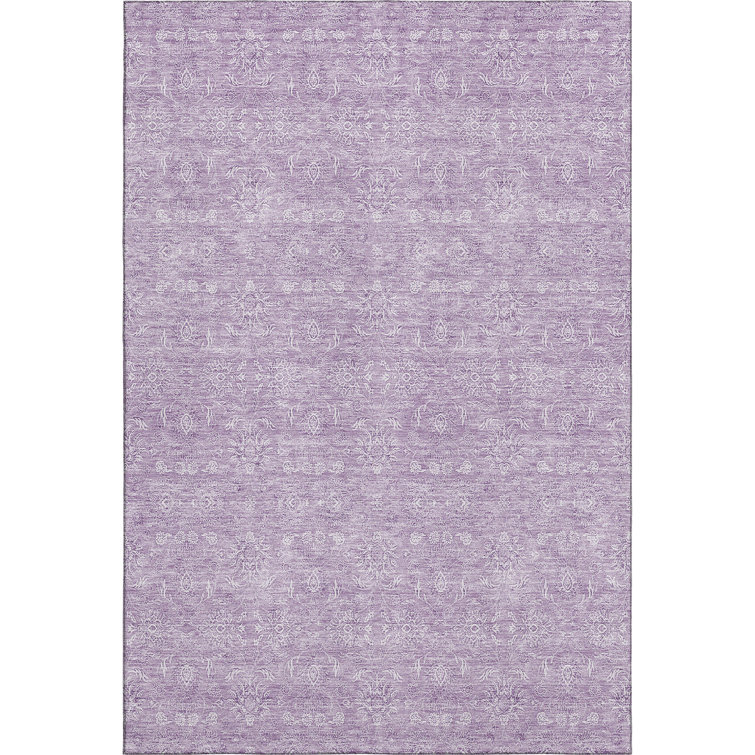 Premium Machine Washable Prisco Lavender Rug