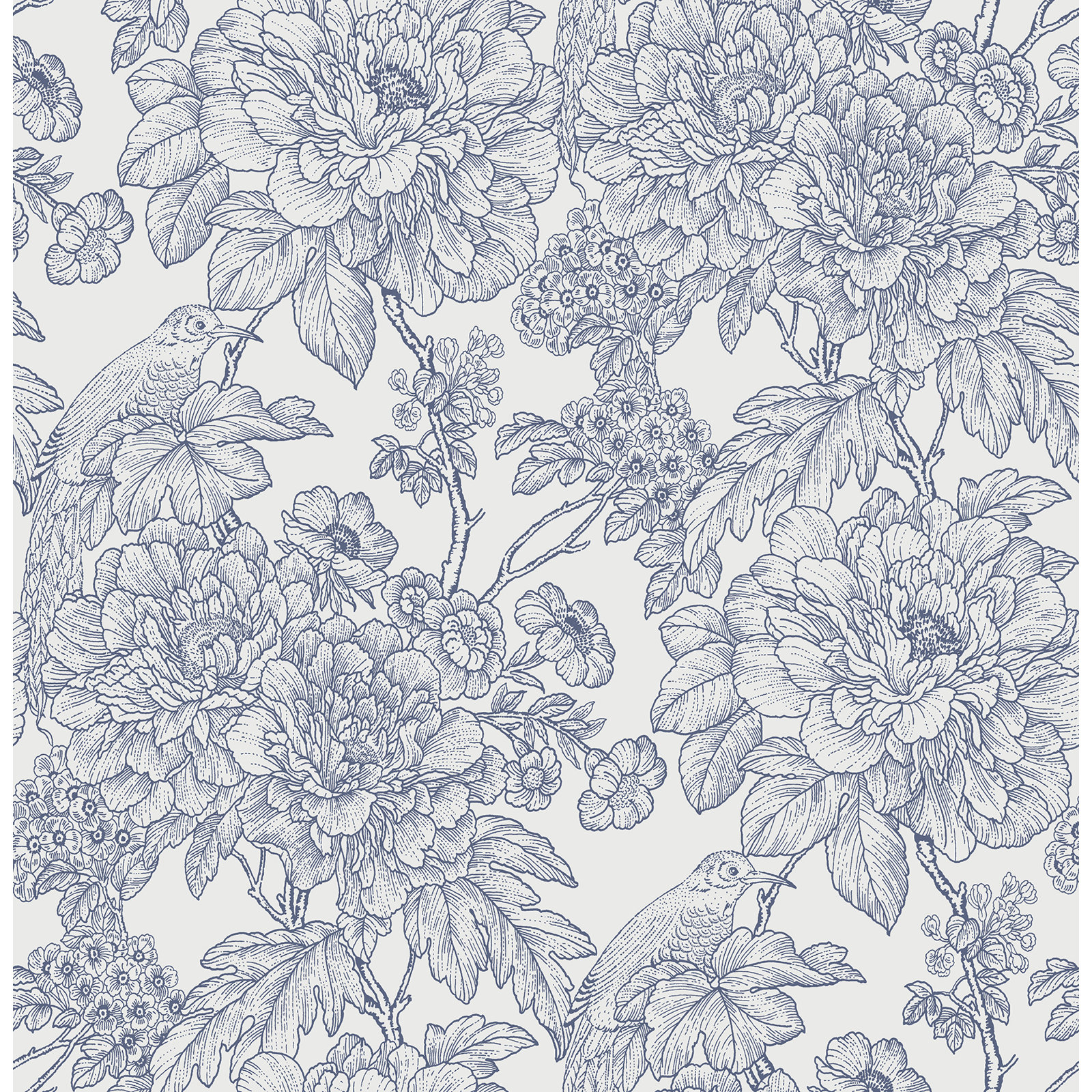 Viola Floral Wallpaper, Blue