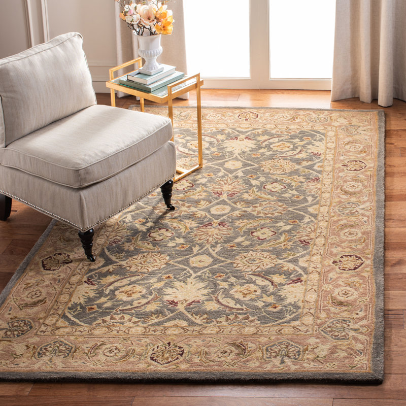 Brunos Hand Tufted Wool Rug, Rectangle 6' x 9'