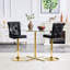 Un ensemble de 2 chaises de bar en cuir avec base robuste-867668111