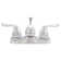 FlowCurve 4 in. Centerset 2-Handle Low-Arc Bathroom Faucet with ABS Plastic Pop-Up Drain in Polished Chrome