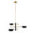 Nyna 3-Light Chandelier in Natural Brass/Matte Black-1414936149