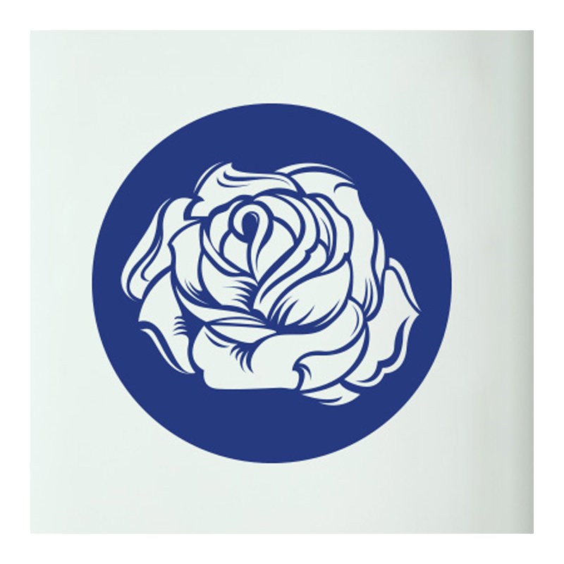 Plants & Flowers Wall Decal, Dark Blue