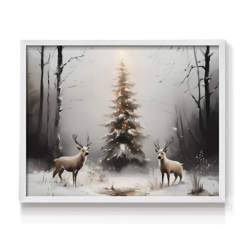 Art de Noël - DCCCLI - Reproduction encadrée - Restickable, H 8 po x l 10 po, Blanc