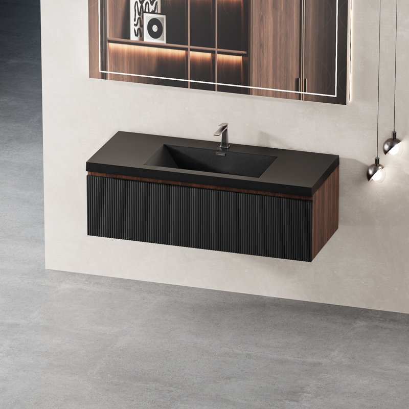 Meuble-lavabo flottant 48 po Cedaryn