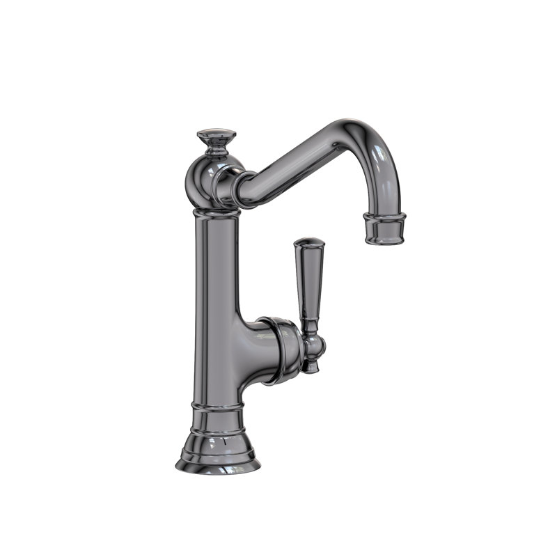 Jacobean Single Handle Kitchen Faucet, Midnight Chrome