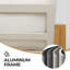 Ensemble de conversation d'extérieur en aluminium pour 8 personnes Arunas avec finition grain de bois et coussin résistant aux intempéries-131406301-131406303-131406304