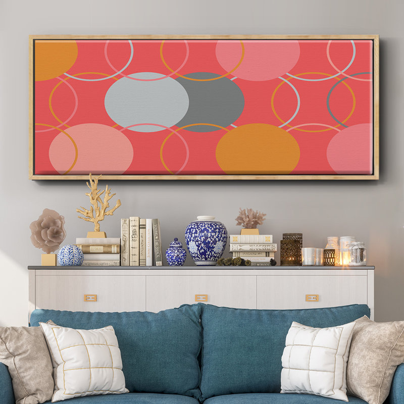 Geometric Circles- Framed Canvas