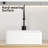 Porcelain Ceramic Rectangular Vessel Sink 15X15 Inches, Milk White, Striped Design, Ideal For Bathroom Redesign, Fade - 15 Inch Sink, Visual Elegance In Bathroom, Non Porous Build
