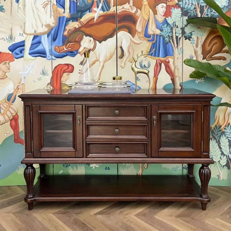 Buffet décoratif American Country, H 35,63 po x l 55,12 po x P 19,69 po