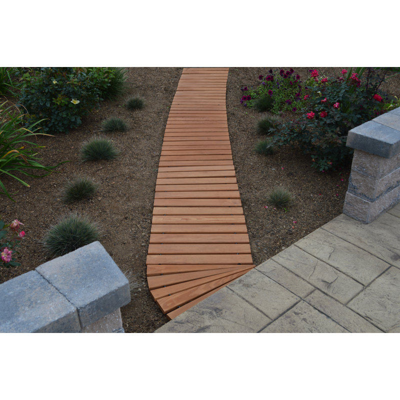 Passerelle Rejendra, Teinture cèdre, H 1 po x l 96 po x P 24 po
