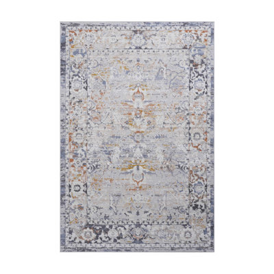 Collection Ivory/Grey/Traditional Non-Shedding Living Room Bedroom Dining Home Office Stylish and Stain Resistant Area Rug