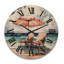 Horloge murale en bois massif Steubenville-1853119517