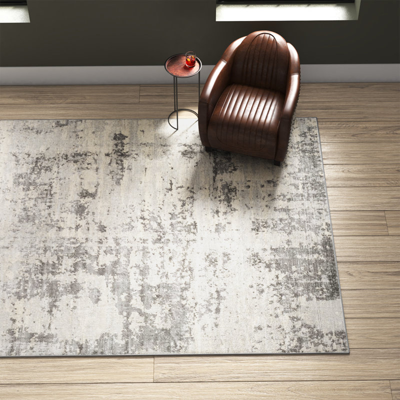 Tapis à motif abstrait tissé au métier mécanique Griffiths, Rectangle 7 pi 10 po x 10 pi 3 po