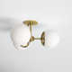 Deniaud 3 Light Glass Semi Flush Mount