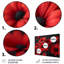 Ensemble de salon mural marguerites monochromes rouges et noires Photo II-107189342-107189343