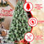 Arbre de Noël de 108 pouces avec 122 branches de pin, 2518 pointes mixtes et branches à aiguilles dures, conception à charnières facile à installer, support en métal robuste et branche de 9 pi de hauteur, configuration de la structure,-1741684338