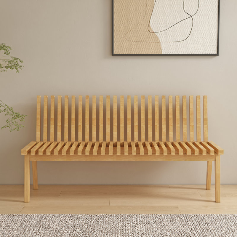 Modern 2-in-1 Wood Convertible Bench for Dining Room Entryway and Outdoor Patio, 32.3" H x 63" W x 17.7" D