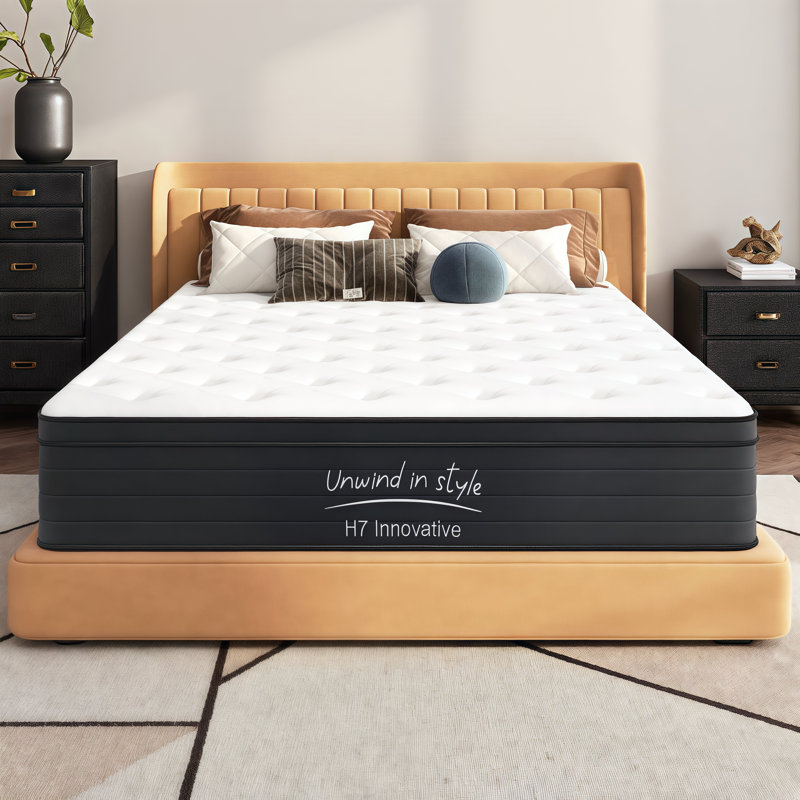 10/12 Inch Hybrid Mattress with Individually Pocketed Coils, Medium Firm Support, CertiPUR-US Certified, Compressed for Easy Setup (All Sizes)