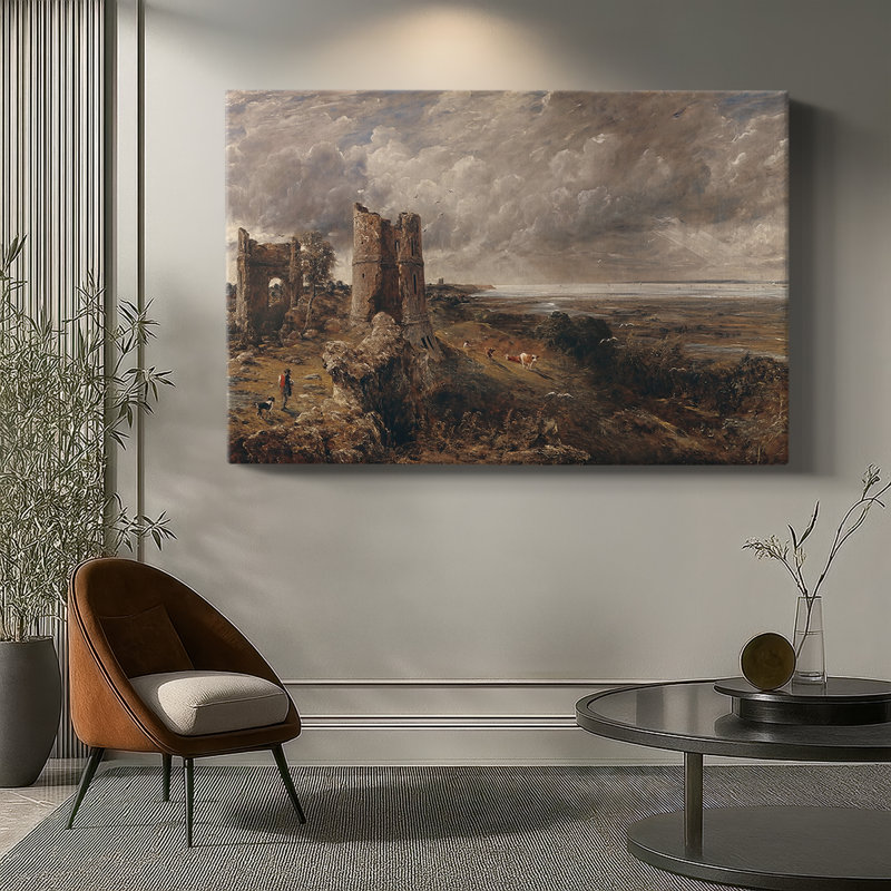 John Constable, "Hadleigh Castle" - Art mural de qualité musée sur toile tendue, 8 x 12