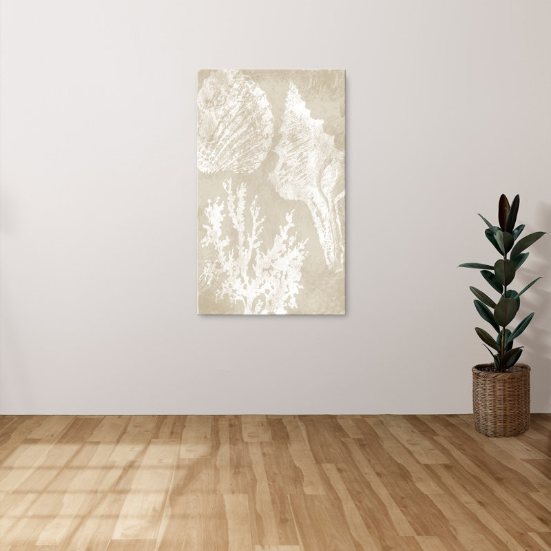 "Neutral Coral II" by Carol Robinson Print on Canvas, H 30 po x l 18 po x P 1 po