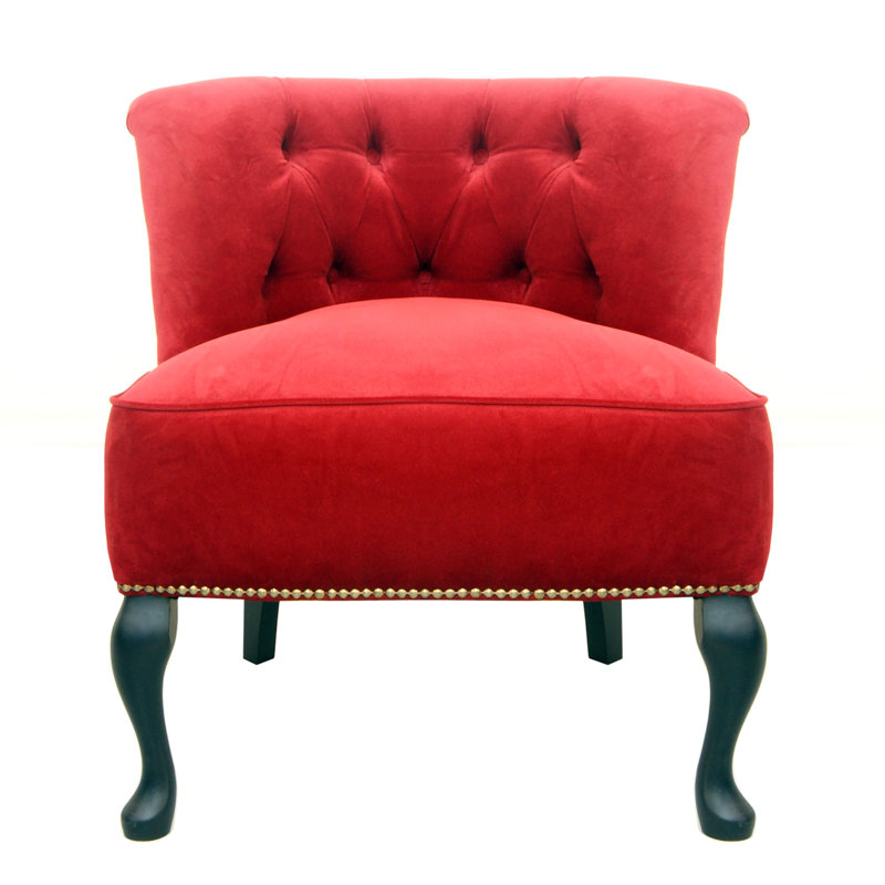 Beazer Upholstered Slipper Chair, Red Wine