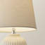 Harrison Tapered Lamp Shade Geometric Ribbed Pattern Gloss Small Table Lamp-470013746-470013745-499751471