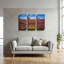 « Monument Valley » de Jonathan Ross, triptyque mural, 91,4 cm x 61 cm
