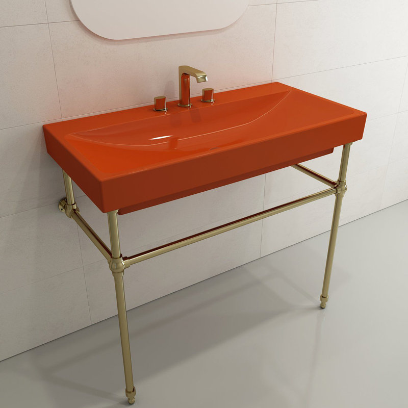 Metal Console Leg Set, Matte Gold